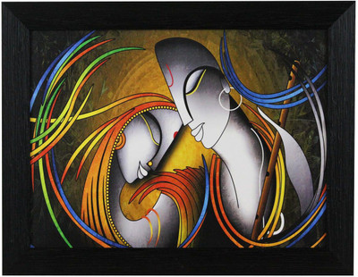 74 Off On Ecraftindia Radha Krishna Face Abstract Satin Matt