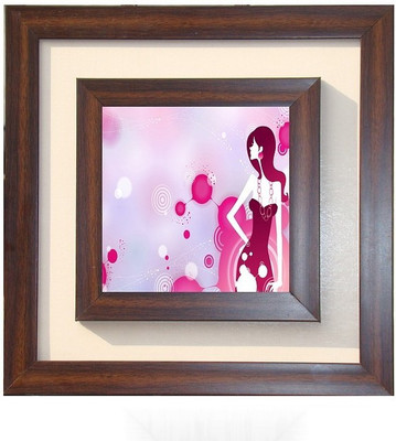 

Lila Painting DVL- S- 569 With Wooden Frame Canvas Art(12 inch X 12 inch)