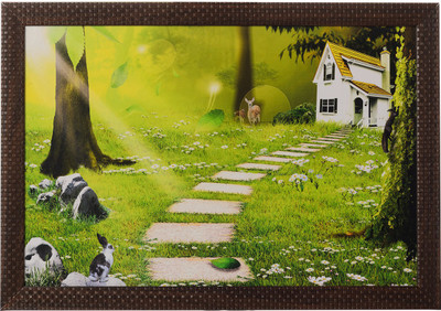 eCraftIndia Canvas 14 inch x 20 inch Painting(With Frame)