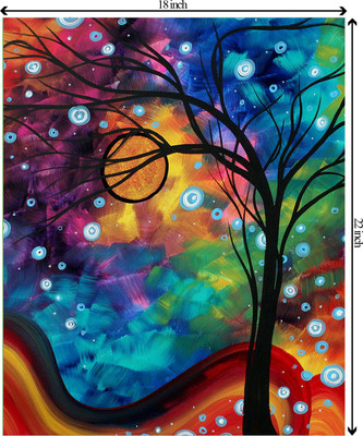 

Tied Ribbons On The Sea Edge unframed Cotton Medium Grain Canvas Roll (Set of 1)(Multicolor)