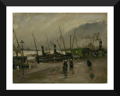 

Tallenge - Van Gogh - The De Ruijterkade in Amsterdam - Framed A3 Size Poster Paper Print(17 inch X 12 inch, Framed)