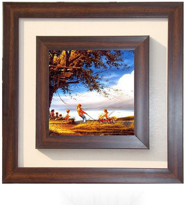 

Lila Painting DVL- L-1153 With Wooden Frame Canvas Art(18 inch X 18 inch)