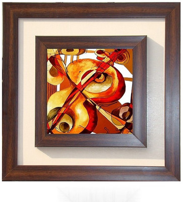 

Lila Painting DVL- L- 758 With Wooden Frame Canvas Art(18 inch X 18 inch)