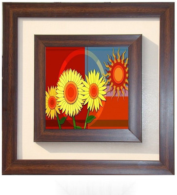 

Lila Painting DVL- S- 232 With Wooden Frame Canvas Art(12 inch X 12 inch)