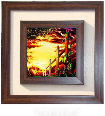 

Lila Painting DVL- M- 380 With Wooden Frame Canvas Art(15 inch X 15 inch)