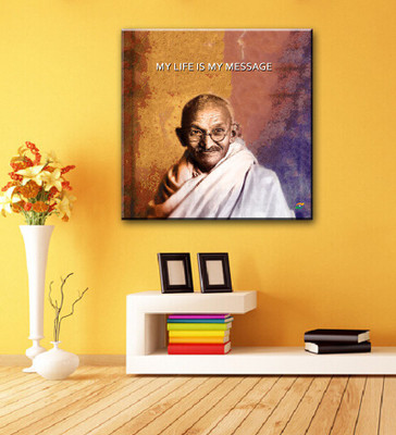 

Tallenge - Mahatma Gandhi Motivational Quotes - My Life Is My Message - Gallery Wrap Canvas Art(15 inch X 15 inch, Gallery Wrap)
