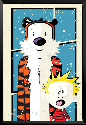 Paintcollar Calvin And Hobbes S Canvas Painting(18 inch x 12 inch) available at flipkart for Rs.3799