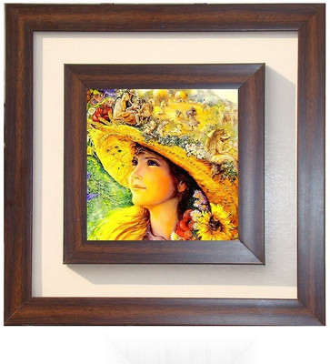 

Lila Painting DVL- L-1137 With Wooden Frame Canvas Art(18 inch X 18 inch)