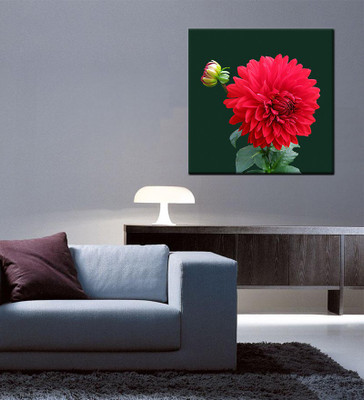 

Tallenge Christmas Collection - Red Dahlia - Gallery Wrap Canvas Art(15 inch X 15 inch, Stretched)