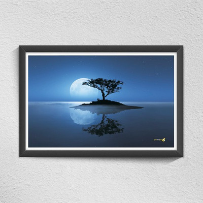 Pics and You Tree In Moon light Digital Reprint Painting(12 inch x 18 inch) available at flipkart for Rs.149