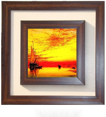 

Lila Painting DVL- L-1133 With Wooden Frame Canvas Art(18 inch X 18 inch)