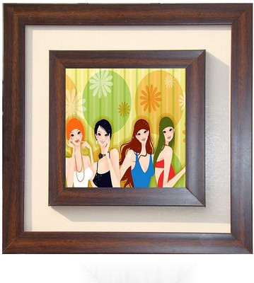 

Lila Painting DVL- S- 588 With Wooden Frame Canvas Art(12 inch X 12 inch)