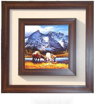 

Lila Painting DVL- S-1145 With Wooden Frame Canvas Art(12 inch X 12 inch)
