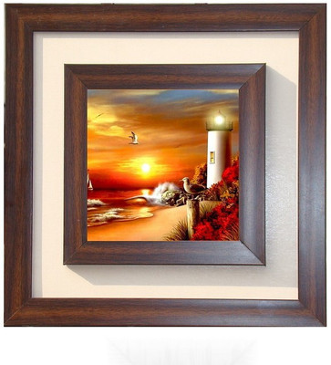 

Lila Painting DVL- L-1136 With Wooden Frame Canvas Art(18 inch X 18 inch)