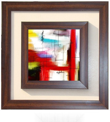 

Lila Painting DVL- L- 290 With Wooden Frame Canvas Art(18 inch X 18 inch)