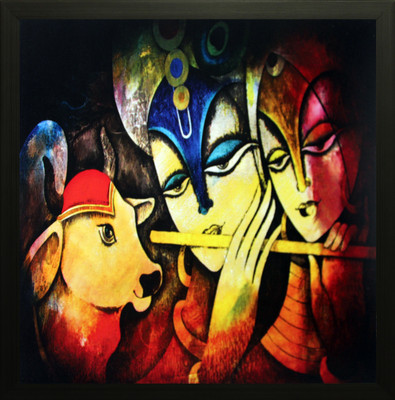 82 Off On Saf Radha Krishna Oil 12 Inch X 12 Inch Painting On