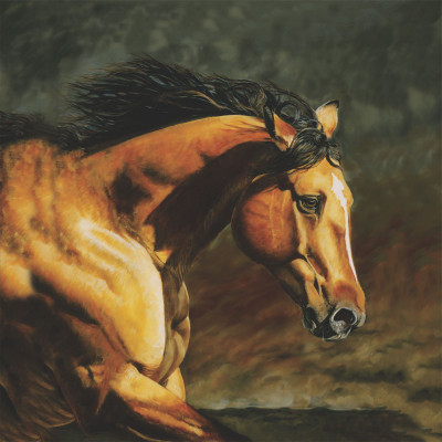 

Horse Painting Canvas Art(24 inch X 24 inch)