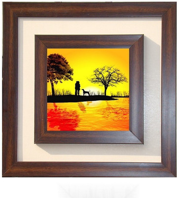 

Lila Painting DVL- L-1090 With Wooden Frame Canvas Art(18 inch X 18 inch)