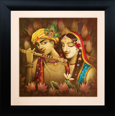71% OFF on SAF Radha Krishna Canvas Painting(12 inch x 12 inch)