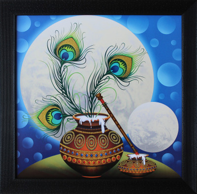 63% OFF on SAF Multi Effect Print Oil Painting(12 inch x 12 inch)