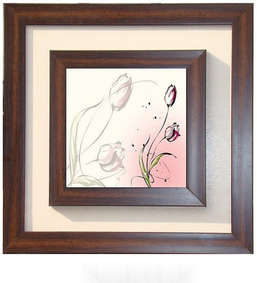 

Lila Painting DVL- M- 423 With Wooden Frame Canvas Art(15 inch X 15 inch)