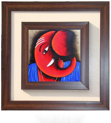 

Lila Painting DVL- L- 625 With Wooden Frame Canvas Art(18 inch X 18 inch)