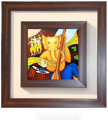

Lila Painting DVL- L- 652 With Wooden Frame Canvas Art(18 inch X 18 inch)