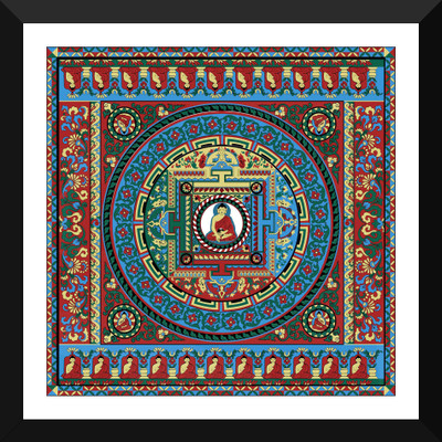 

Tallenge - Thanka - A Tibetan Buddhist Framed A3 Size Poster Paper Print(17 inch X 12 inch, Framed)