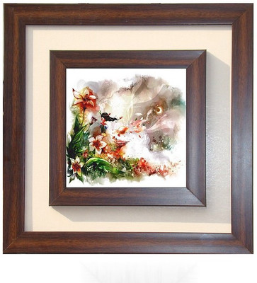 

Lila Painting DVL- S- 492 With Wooden Frame Canvas Art(12 inch X 12 inch)