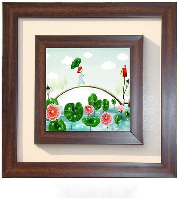 

Lila Painting DVL- L- 439 With Wooden Frame Canvas Art(18 inch X 18 inch)
