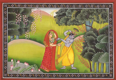 

Tallenge - Krishna Adorns His Beloved Radha In Vrindavana - A3 Size Rolled Poster Paper Print(16.5 inch X 11.7 inch, Rolled)