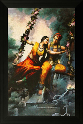 71 Off On Saf Radha Krishna Ji Texture Print With Uv Canvas 19