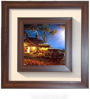 

Lila Painting DVL- S-1149 With Wooden Frame Canvas Art(12 inch X 12 inch)