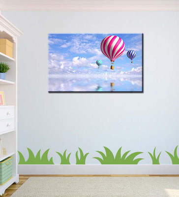 

Tallenge Art For Kids Room Décor - Candy Colored Hot Air Balloons In The Sky - A3 Size Rolled Poster Paper Print(16.5 inch X 11.7 inch, Rolled)