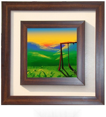 

Lila Painting DVL- S- 434 With Wooden Frame Canvas Art(12 inch X 12 inch)