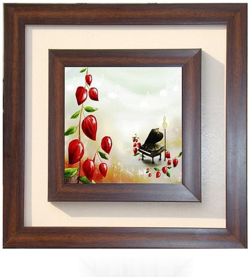 

Lila Painting DVL- M- 316 With Wooden Frame Canvas Art(15 inch X 15 inch)
