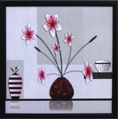 

Abstract Pot and Flower Fine Art Print(11 inch X 11 inch, Framed)