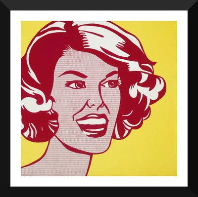 

Tallenge - Roy Lichtenstein - Head - Red And Yellow - Framed A3 Size Poster Paper Print(17 inch X 12 inch, Framed)