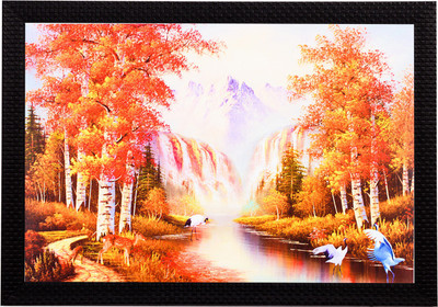 eCraftIndia Spring View Satin Matt Textured UV Art Canvas 11 inch x 14 inch Painting(With Frame)