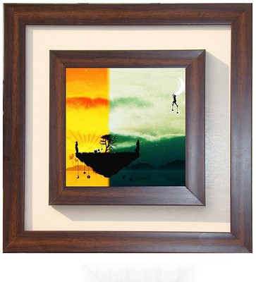 

Lila Painting DVL- S- 220 With Wooden Frame Canvas Art(12 inch X 12 inch)