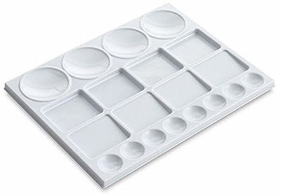 

Kabeer Art series1 Plastic 20 Paint Wells Palettes(Set of 1, White)