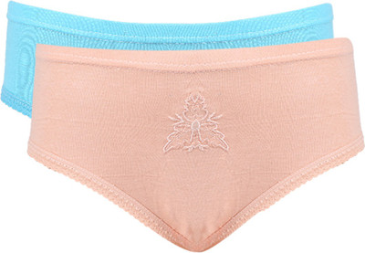 

Vaishma Plain-LBUOR Women Hipster Light Blue, Orange Panty(Pack of 2