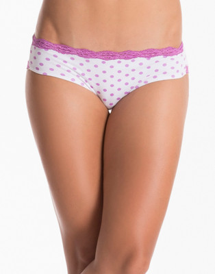 

PrettySecrets White Polka Women Hipster White, Pink Panty(Pack of 1