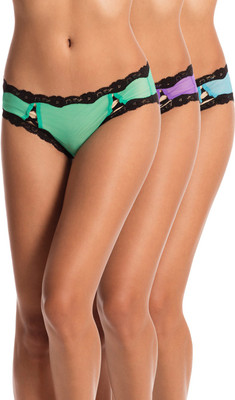 

PrettySecrets Women Hipster Purple, Blue, Green Panty(Pack of 3