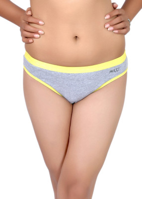 Pusyy Women Bikini Grey Panty(Pack of 1)