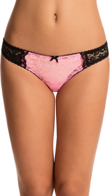 

PrettySecrets Women's Bikini Pink, Black Panty(Pack of 1)