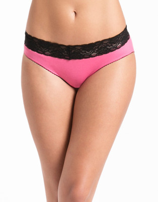 

PrettySecrets Coral Black Lacy Women Hipster Pink, Black Panty(Pack of 1, Black;pink