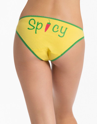 

PrettySecrets Be Cheeky Spicy Women's Bikini Yellow, Green Panty(Pack of 1)