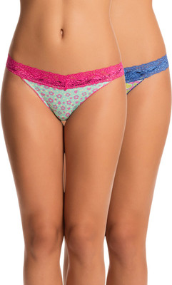 

PrettySecrets Women Thong Pink, Blue Panty(Pack of 2, Pink;blue;multicoloured;printed