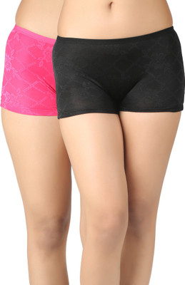 

Maxter 628003 Women's Boy Short Black, Pink Panty(Pack of 2), Black;dark pink